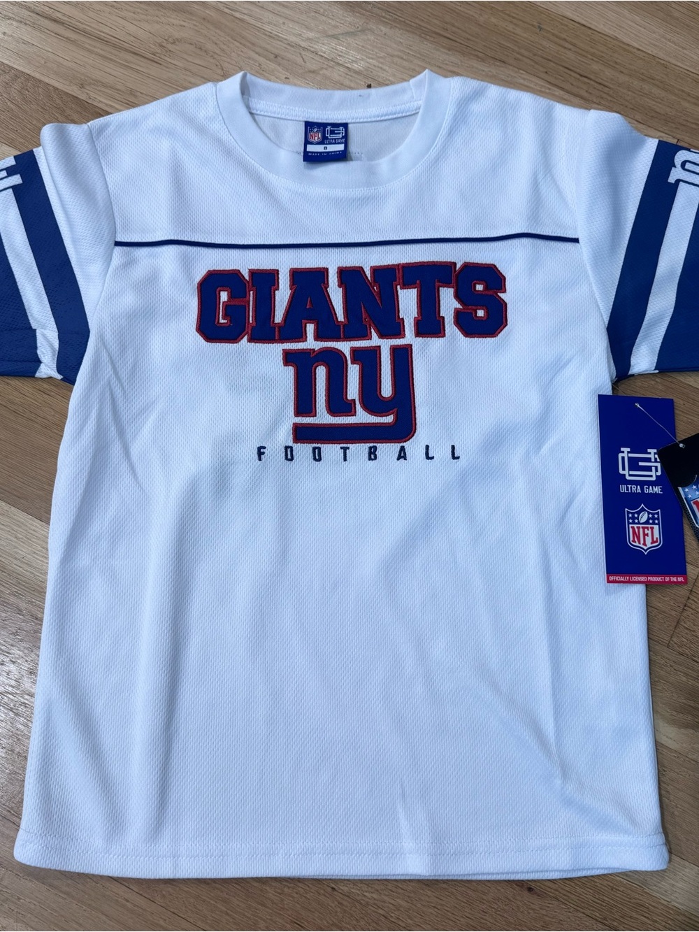 NFL New York Giants White Kids Football Jersey size 8